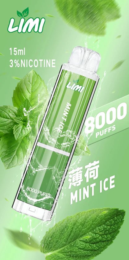 【LIMI】8000口拋棄式電子煙 吸氣即亮燈條 15ml 可充電 3%尼古丁鹽 冰爽水果口味 現貨秒發:圖片 8