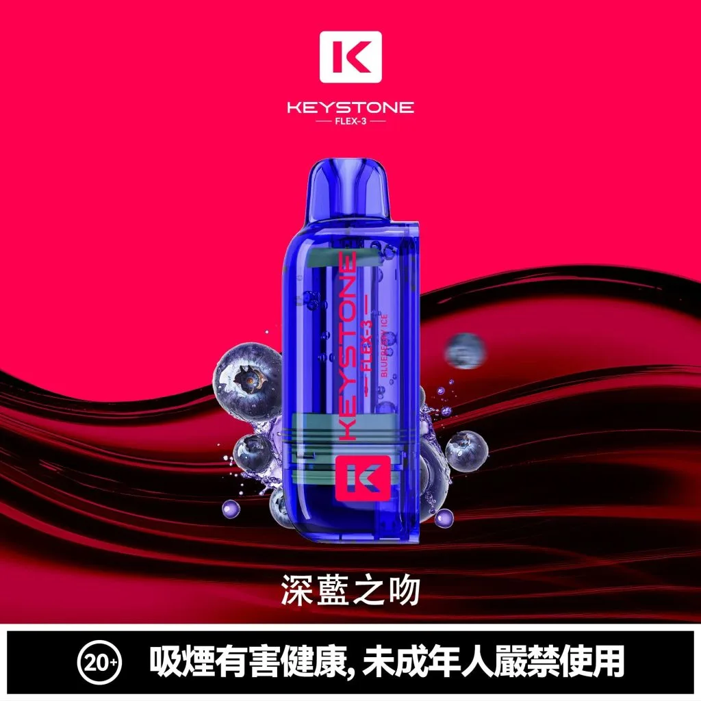【買一盒煙彈送主機】KEYSTONE FLEX-3鑰石 25000口拋棄式電子煙 15ml透明可視油艙 22W/28W/40W三段功率調節 1100mAh 3%丁鹽 Mesh芯 台灣現貨秒發:圖片 19