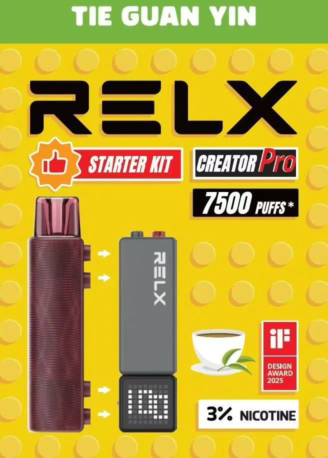 【RELX 悅刻】Creator積木 7000口拋棄式電子煙套裝 含主機 6ml儲油倉 3%丁鹽 綿密口感 台灣現貨秒發:圖片 5