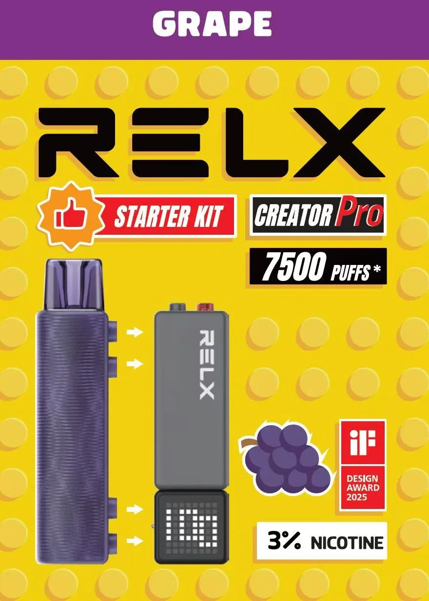 【RELX 悅刻】Creator積木 7000口拋棄式電子煙套裝 含主機 6ml儲油倉 3%丁鹽 綿密口感 台灣現貨秒發:圖片 7